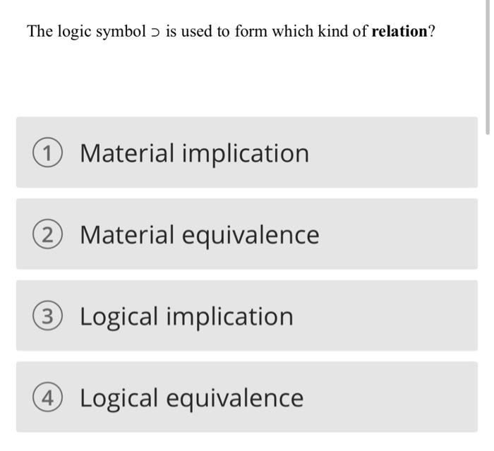 Solved The logic symbol ɔ is used to form which kind of | Chegg.com