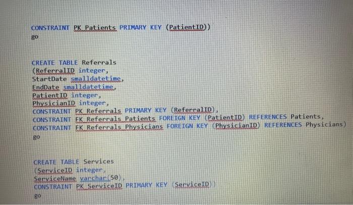 Solved Create a new database and execute the code below in | Chegg.com