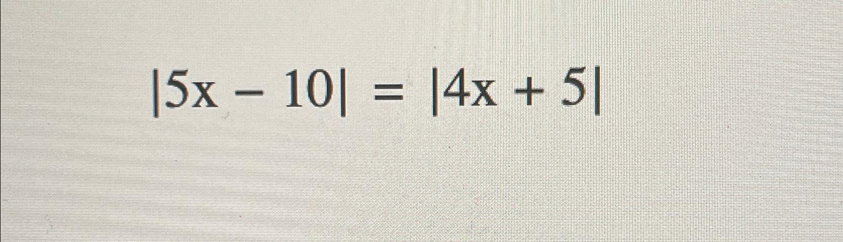 2x 5 4x 3x 10