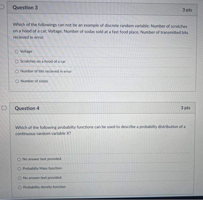 Solved Question 1 3 pts What catagory of variable has its | Chegg.com