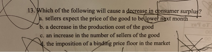 Solved Which of the following will cause a decrease in | Chegg.com