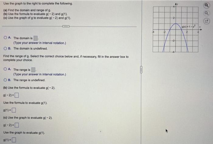 Solved Use the graph to the right to complete the following. | Chegg.com