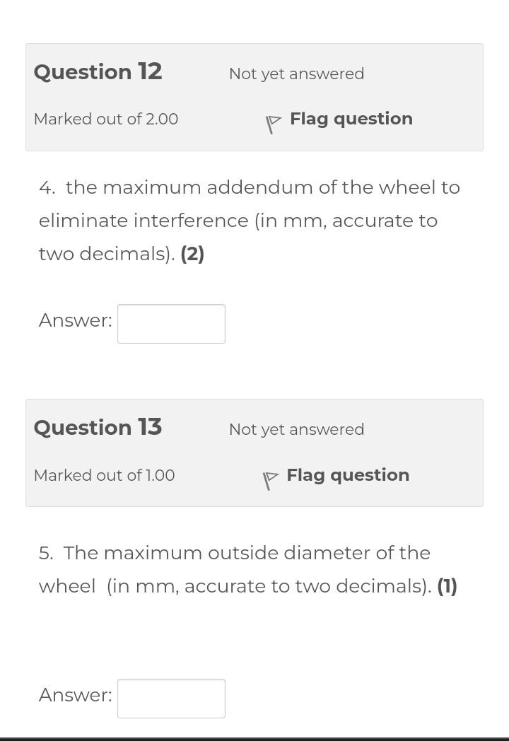 Solved Two standard meshing gears (addendum = m=1/P) are to | Chegg.com