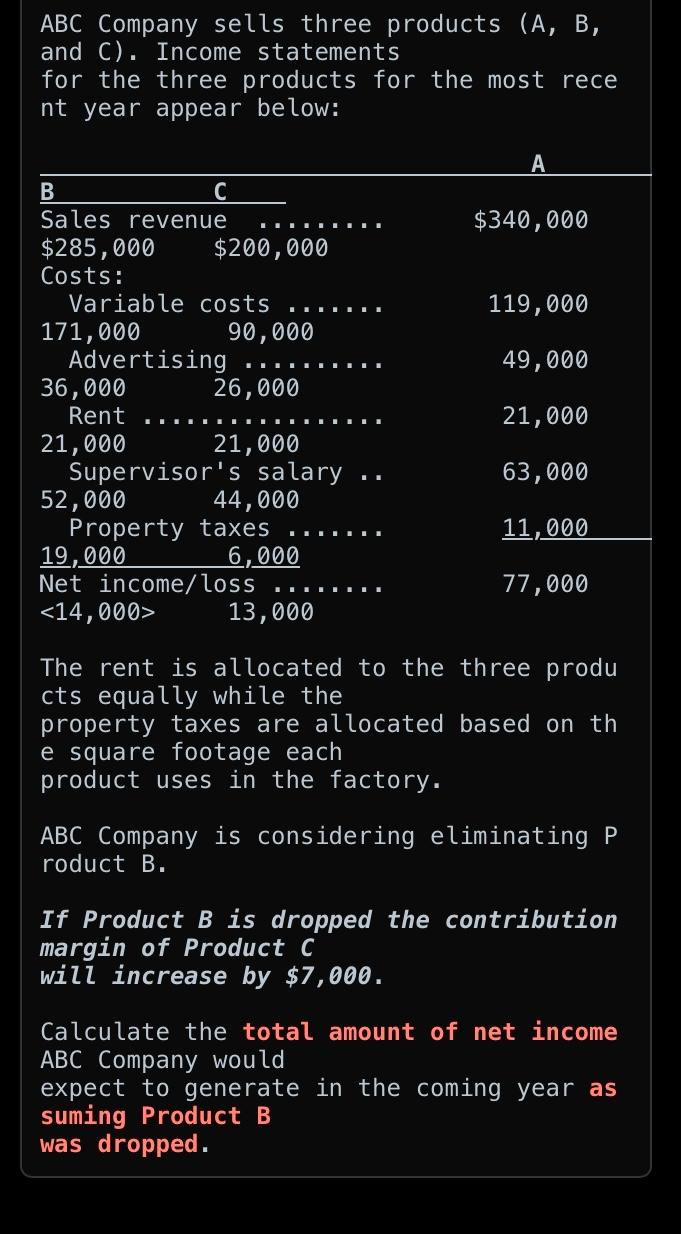 solved-abc-company-sells-three-products-a-b-and-c-chegg
