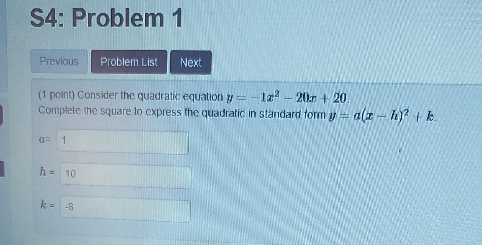 Solved Complete the square and find the minimum or maximum | Chegg.com