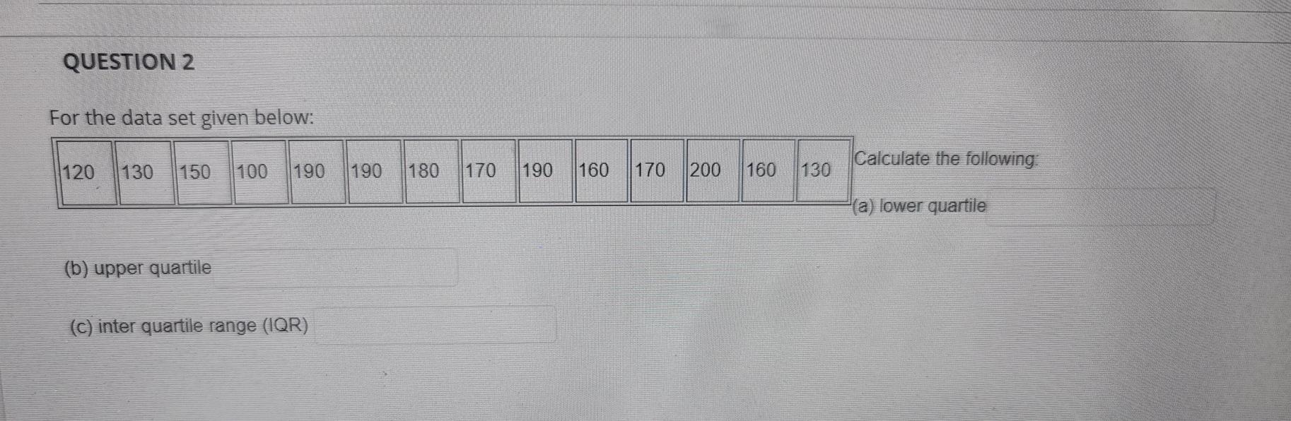 Solved QUESTION 1 For the data set given below: 54 57 58 60 | Chegg.com