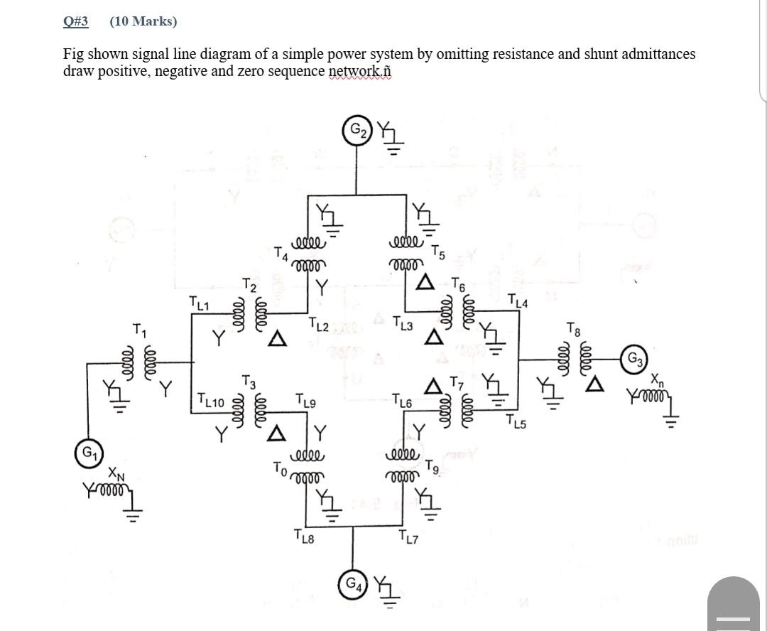 Solved O 3 10 Marks Fig Shown Signal Line Diagram Of A Chegg Com