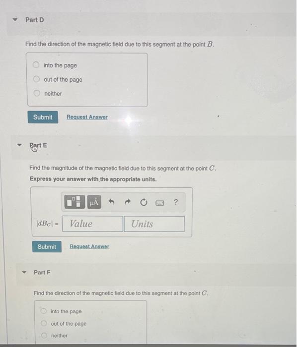 Solved Part A Find the magnitude of the magnetic field due | Chegg.com