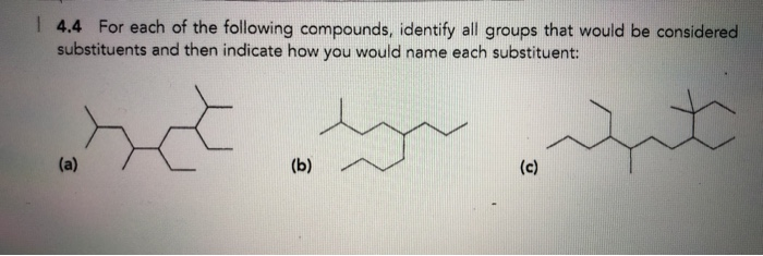 Solved | 4.4 For each of the following compounds, identify | Chegg.com