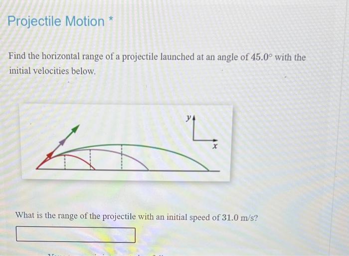 Solved Find The Horizontal Range Of A Projectile Launched At 