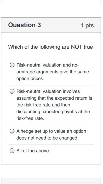 Solved Question 3 1 pts Which of the following are NOT true | Chegg.com