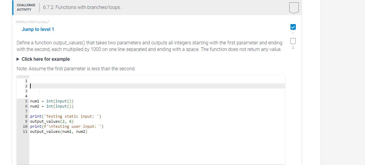 Solved Jump to level 1Define a function output_values) ﻿that | Chegg.com