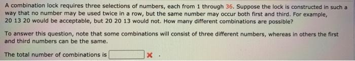 solved-a-combination-lock-requires-three-selections-of-chegg