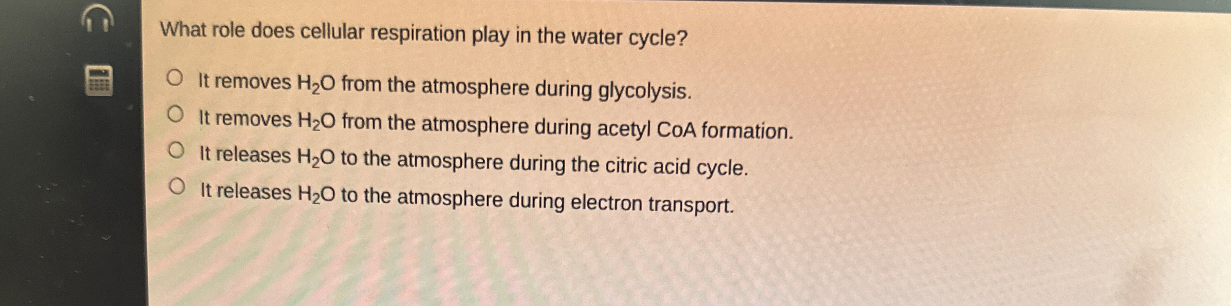 Solved What role does cellular respiration play in the water 