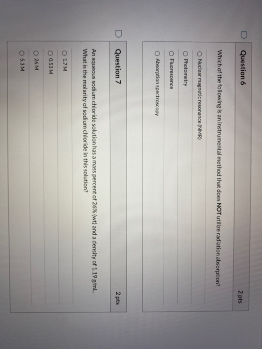 Solved Question 6 2 pts Which of the following is an | Chegg.com