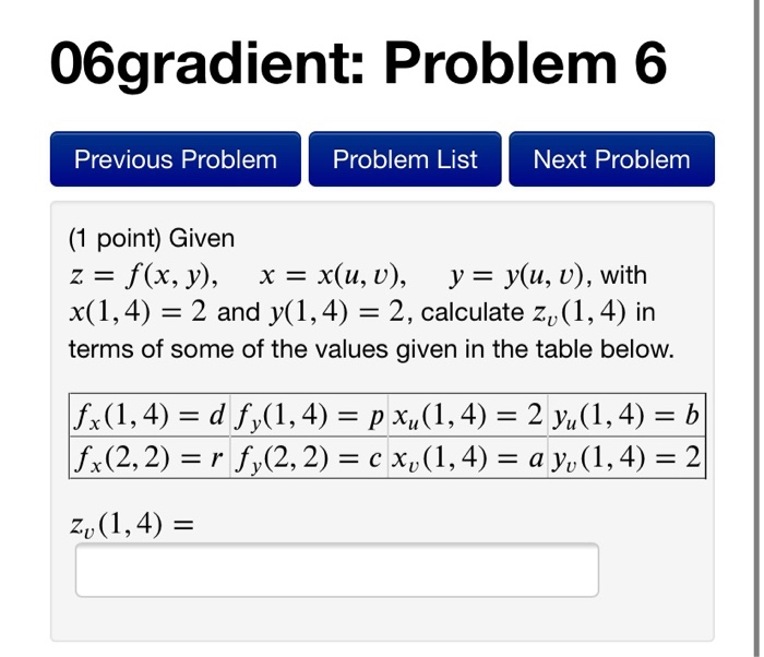 Solved 06gradient: Problem 4 Previous Problem Problem List | Chegg.com