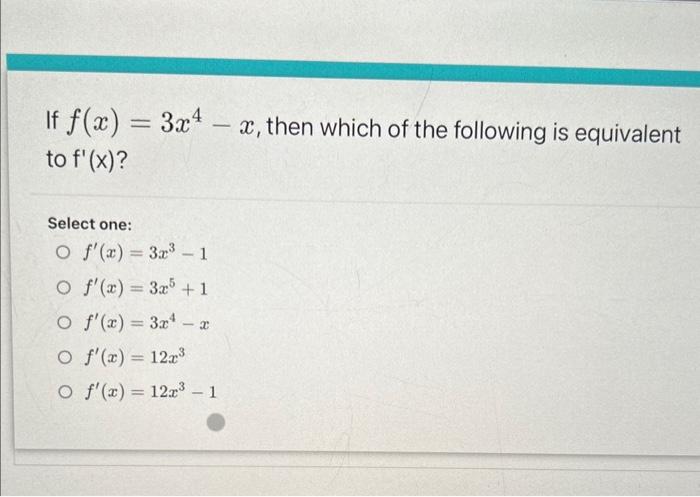 Solved If F X 3x4−x Then Which Of The Following Is