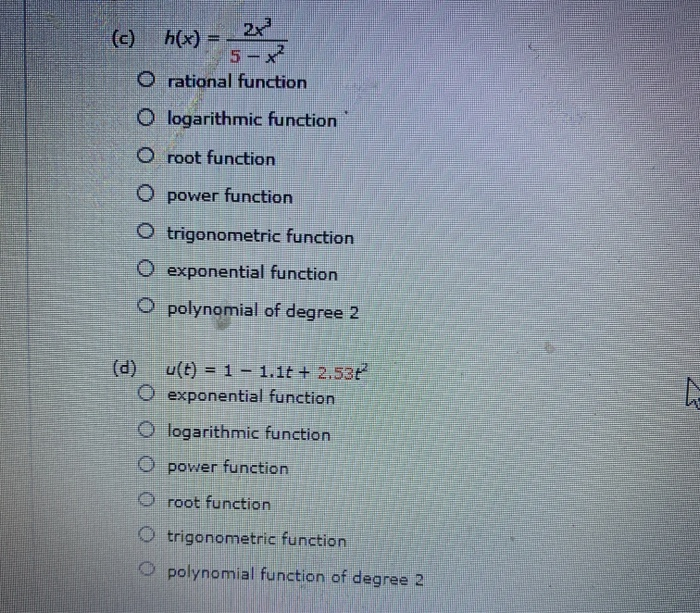 Solved MYNC Classify each function as a power function, root | Chegg.com