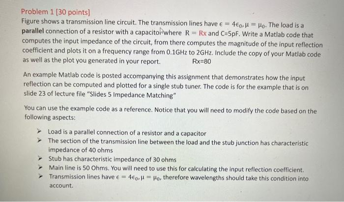 Solved Problem 1 [ 30 points] Figure shows a transmission | Chegg.com