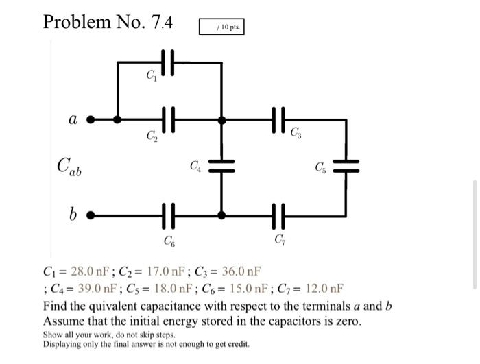 Solved Problem No. 7.4 | Chegg.com