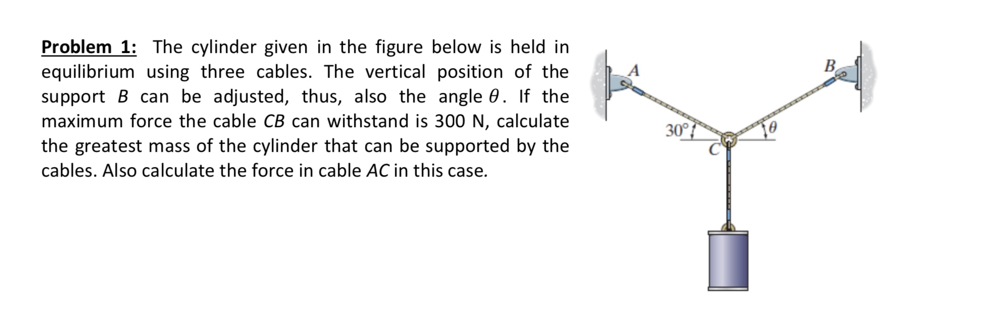 Solved Problem 1: The cylinder given in the figure below is | Chegg.com
