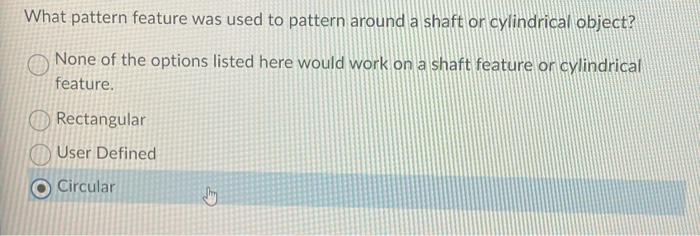 Solved What pattern feature was used to pattern around a | Chegg.com