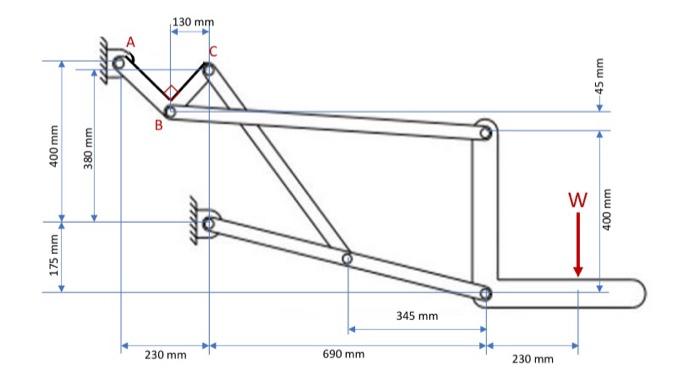 Solved Design the ABC component for the mechanism shown | Chegg.com