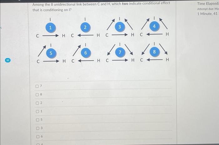 Among the 8 unidirectional link between C and H, | Chegg.com