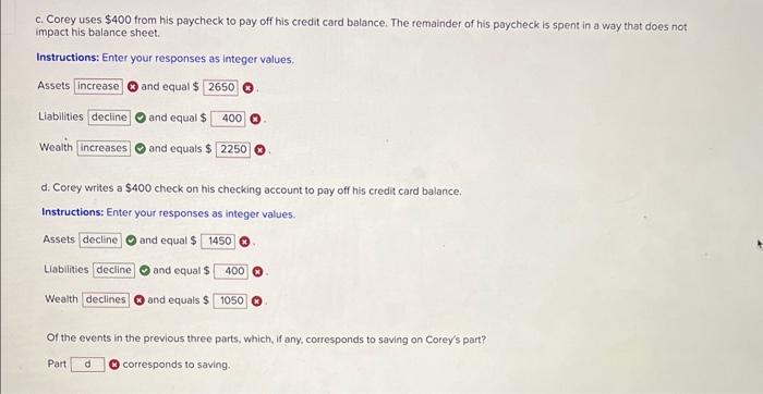 Solved Corey has a mountain bike worth $400, a credit card