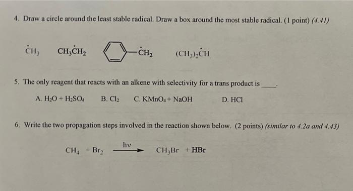 Solved 1. Complete all three reactions shown below. (3 | Chegg.com