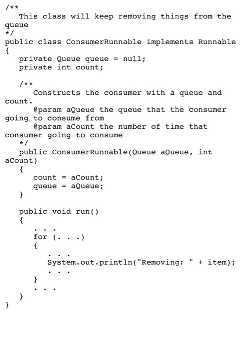 2. Multithread/Queue Implement a Queue class whose | Chegg.com