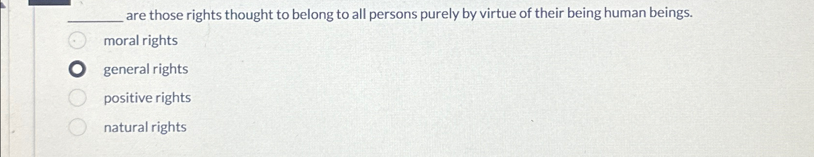 Solved are those rights thought to belong to all persons | Chegg.com