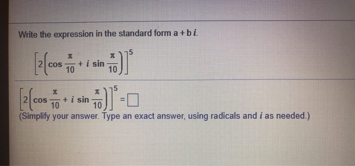 Solved Write the expression in the standard form a+bi. 15 + | Chegg.com