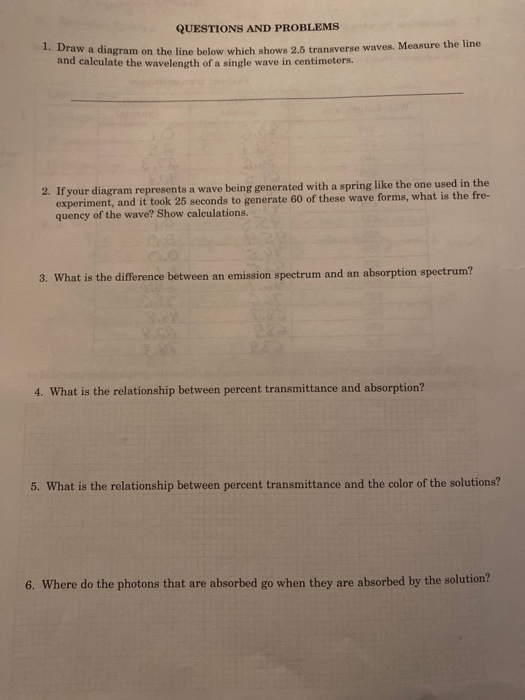 Solved QUESTIONS AND PROBLEMS 1. Draw a diagram on the line | Chegg.com