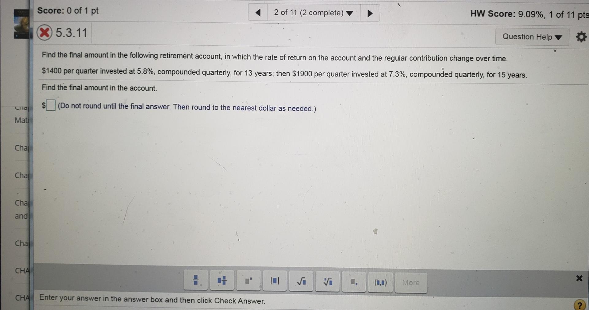 Solved I have tried to solve this problem for an hr now and | Chegg.com