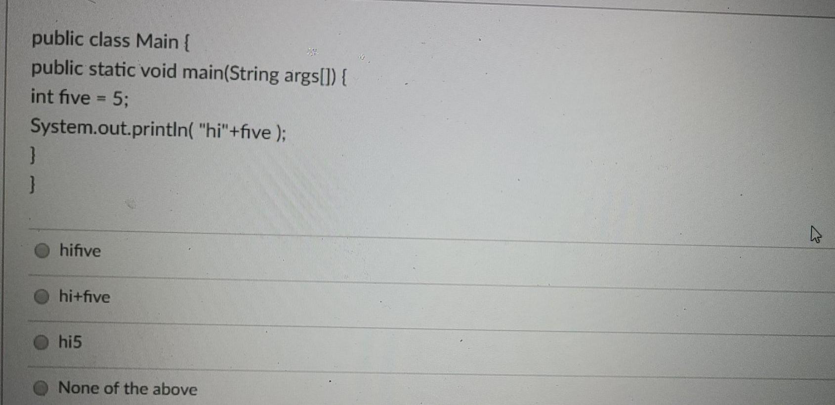 Solved public class Main { public static void main(String | Chegg.com