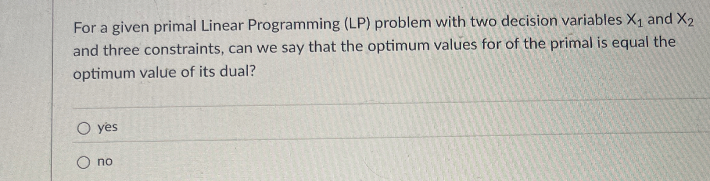 High Quality SOLUTION For a given primal Linear Programming (LP ...
