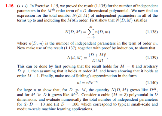Solved 1.16 (*****) In ﻿Exercise 1.15, we ﻿proved the result | Chegg.com