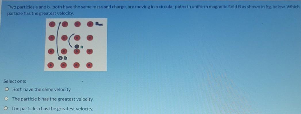 Solved Two particles a and b, both have the same mass and | Chegg.com