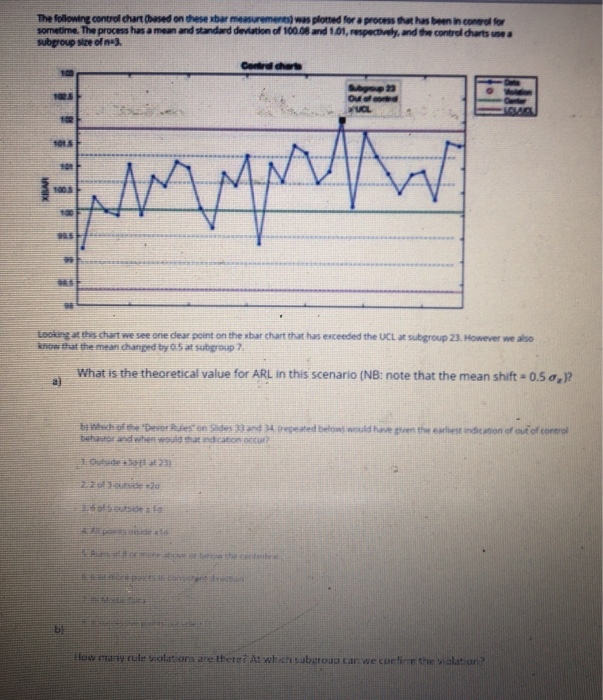 The following control chart based on these bar | Chegg.com