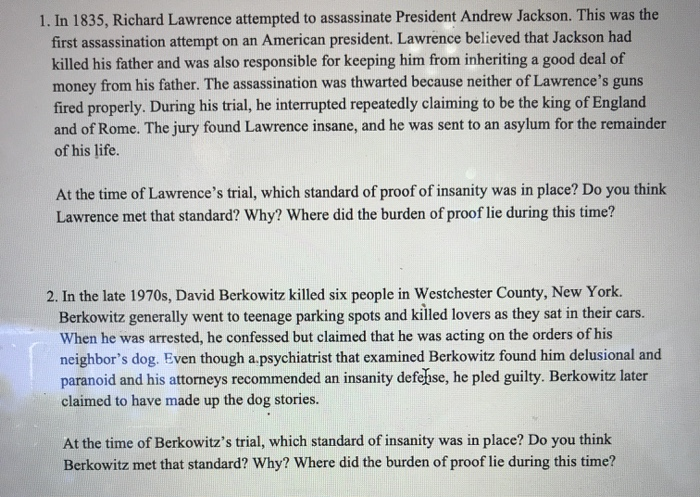 1 In 1835 Richard Lawrence Attempted To Assassinate