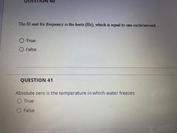 Solved The SI unit for frequency is hertz (Hz), which is | Chegg.com