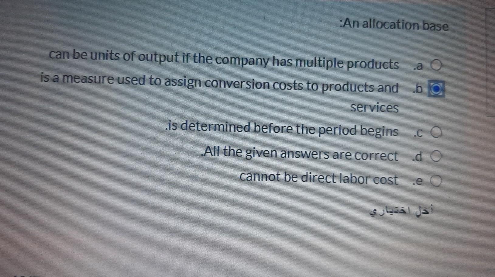 Solved :An allocation base .a o can be units of output if | Chegg.com