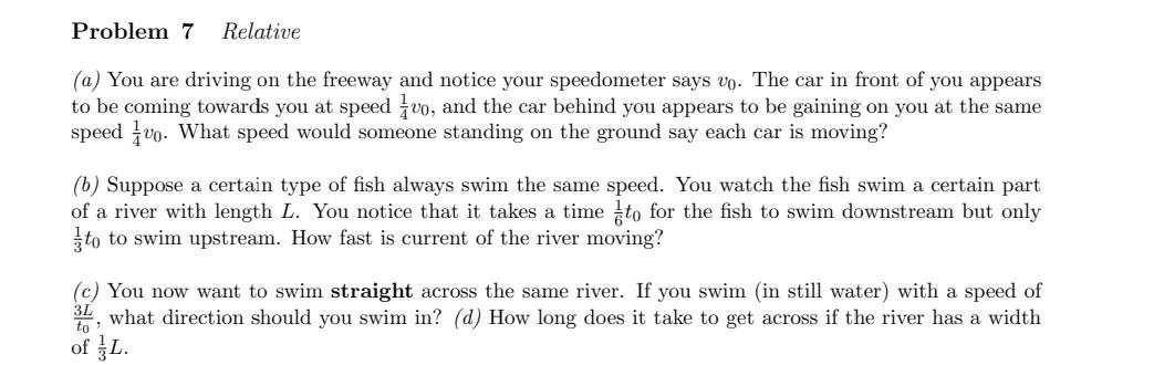 Solved Problem 7 Relative A You Are Driving On The Freeway Chegg Solved Problem 7 Relative A You Are Driving On The Freeway Chegg