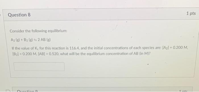 Solved Consider The Following Equilibrium: A2( G)+B2( | Chegg.com