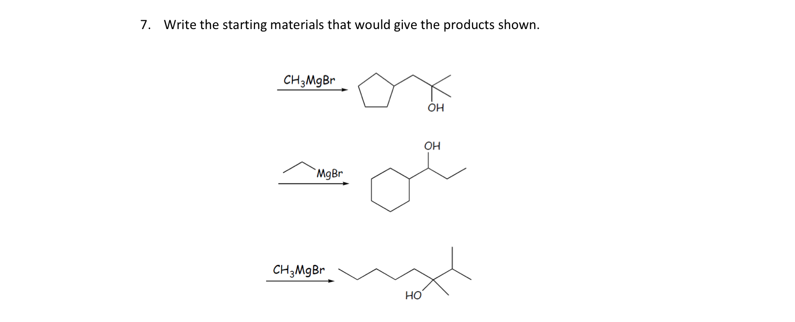 Solved Write the starting materials that would give the | Chegg.com