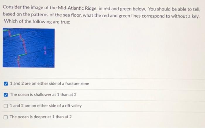 Solved Consider the image of the Mid-Atlantic Ridge, in red | Chegg.com