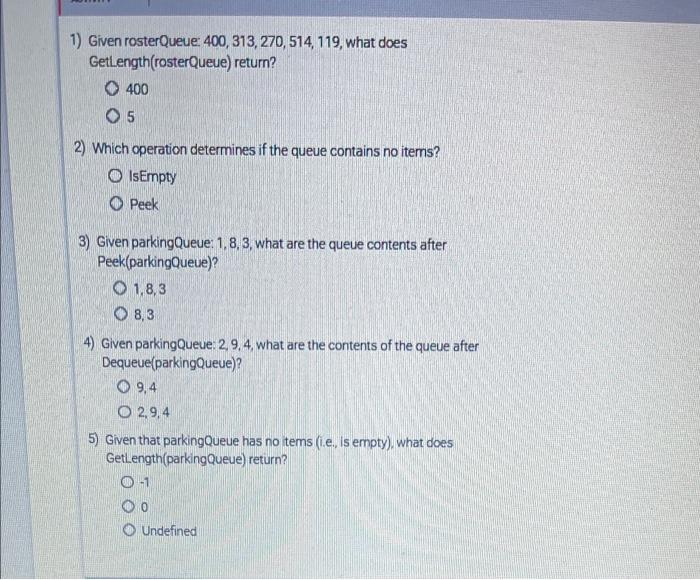 Solved Assume the queue is implemented using a linked list | Chegg.com