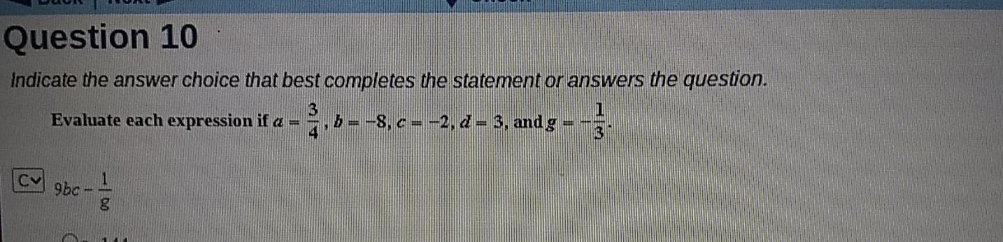Solved Question 10 Indicate the answer choice that best | Chegg.com