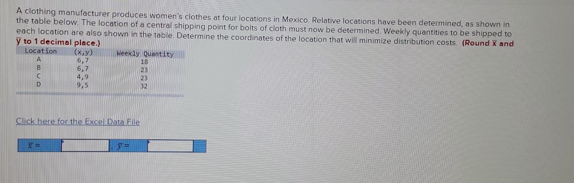 Solved A clothing manufacturer produces women's clothes at | Chegg.com